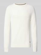 Gebreide pullover met ronde hals, model 'PANNEL'