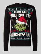 Gebreide pullover met ribboorden