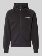 Regular fit sweatjack met logoprint, model 'Thatcher'