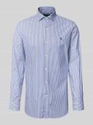 Regular fit zakelijk overhemd met logostitching