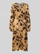 Midi-jurk met V-hals, model 'Clarette'