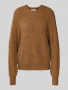 Relaxed fit gebreide pullover met alpaca, model 'Gustel Hope'