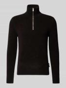 Regular fit schipperstrui van een mix van katoen en scheerwol