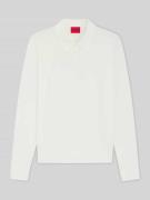 Slim fit poloshirt van viscosemix