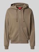 Relaxed fit sweatjack van puur katoen, model 'DAPOZIP'