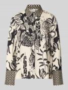 Overhemdblouse met blinde knoopsluiting