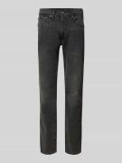 Straight fit jeans met logopatch, model 'Taper'