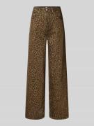 Wide leg jeans van zuiver katoen