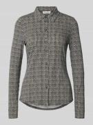 Regular fit overhemdblouse van viscosemix