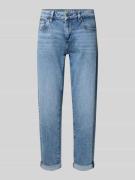 Straight fit jeans met logopatch, model 'Kate'