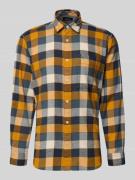 Regular fit vrijetijdsoverhemd van flanel met labelstitching