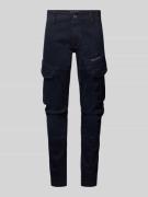 Slim fit cargobroek met logoprint, model 'Nordop'