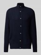 Regular fit gebreid jack met viscose, model 'Jeff'