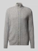 Regular fit gebreid jack met viscose, model 'Jeff'