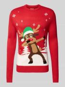 Slim fit pullover in gebreide look