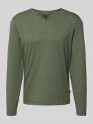 Shirt met lange mouwen en korte knoopsluiting, model 'IVALDE'