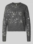 Relaxed fit gebreide pullover met pailletten, model 'LALTA'