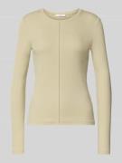 Shirt met lange mouwen in riblook, model 'Sadalie'