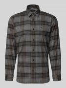 Regular fit vrijetijdsoverhemd van flanel met labelstitching