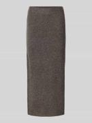 Slim fit midirok in gebreide look, model 'Julienne'
