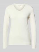 Shirt met lange mouwen en V-hals