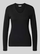 Shirt met lange mouwen en V-hals