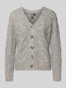 Regular fit gebreid jack met wol, model 'NINA'