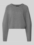 Korte gebreide pullover van wolmix