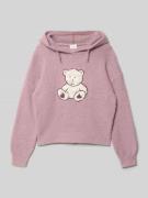 Regular fit hoodie met beermotief