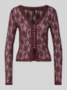 Slim fit shirt met lange mouwen in semi-transparante look, model 'ALBA...