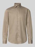 Regular fit zakelijk overhemd van katoen met kentkraag