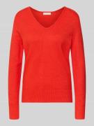 Gebreide pullover van viscosemix met V-hals