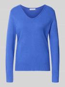 Gebreide pullover van viscosemix met V-hals