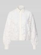 Overhemdblouse met blinde knoopsluiting