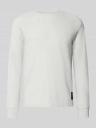 Regular fit shirt met lange mouwen en wafelstructuur