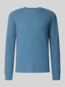 Regular fit shirt met lange mouwen en wafelstructuur