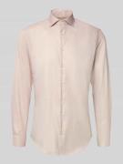 Slim fit zakelijk overhemd van katoen met haaikraag