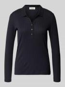 Slim fit shirt met lange mouwen van katoen en modal