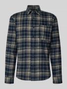 Relaxed fit vrijetijdsoverhemd van flanel met kentkraag