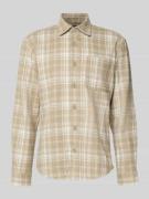 Relaxed fit vrijetijdsoverhemd van flanel met kentkraag