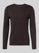 Shirt met lange mouwen, structuurmotief en ronde hals