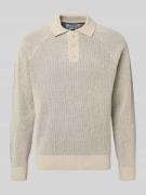 Gebreide pullover met polokraag