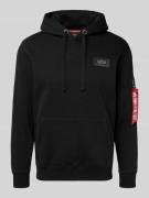 Regular fit hoodie met logopatch