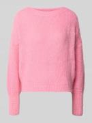 Gebreide pullover met ribboorden, model 'Isolde'