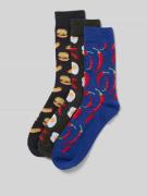 Set van 3 paar sokken, model 'HOT FOOD'