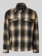 Regular fit overhemdjack met wol