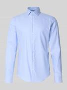 Slim fit zakelijk overhemd van katoen met kentkraag