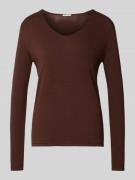 Regular fit gebreide pullover van een mix van katoen en viscose