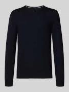 Gebreide pullover met ribboorden, model 'Denny'