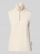 Relaxed fit spencer van pure wolmix, model 'OLAIAAS CABLE'